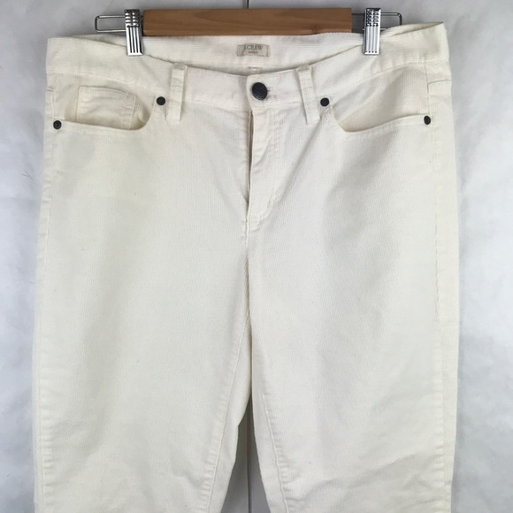 EUC J. Crew cream Corduroy ankle jeans